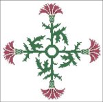 (image for) Floral Ornamental #061 Cherry Carnations